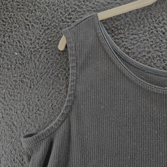 Classic Elements Womens Tank Top Black Size Large Cotton Blend Sleeveless - Picture 8 of 12